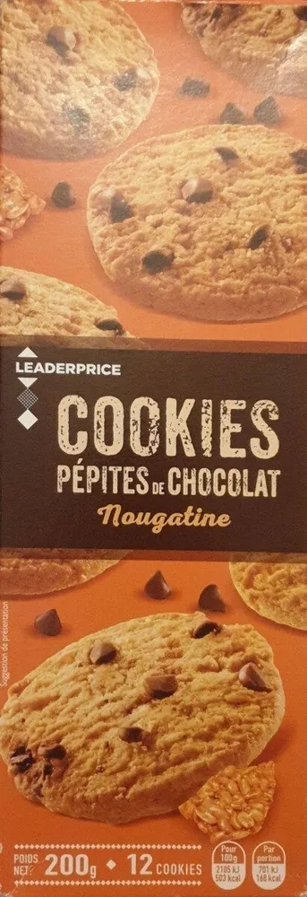 Cookies pépites de chocolat et nougatine