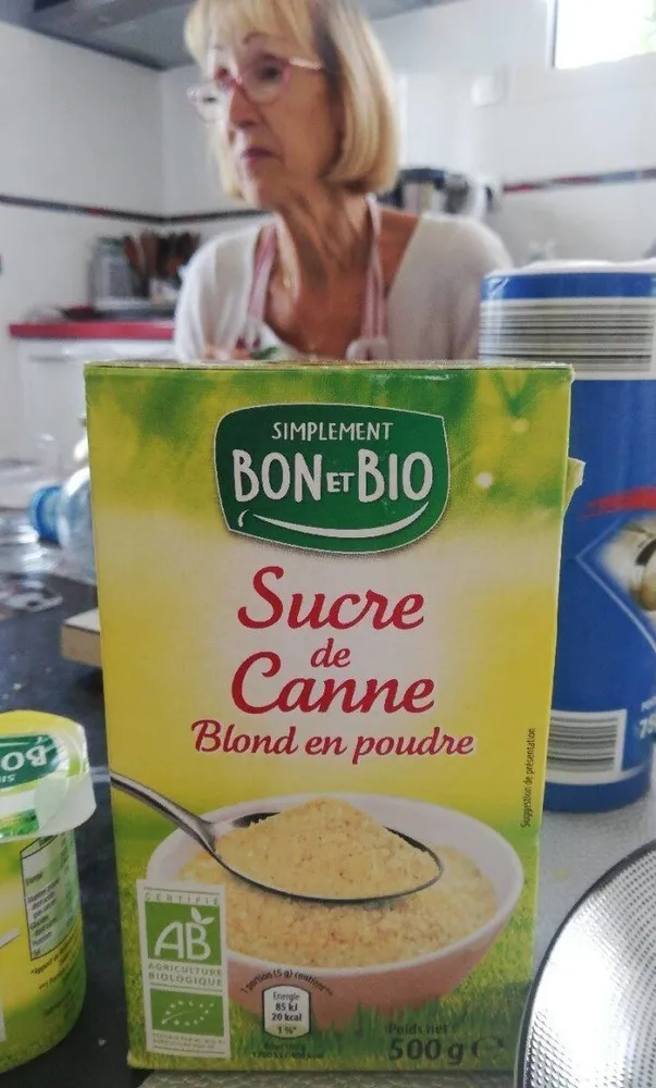 Sucre de canne blond en poudre