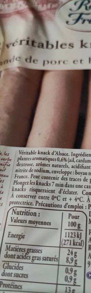 Véritables knacks d'Alsace