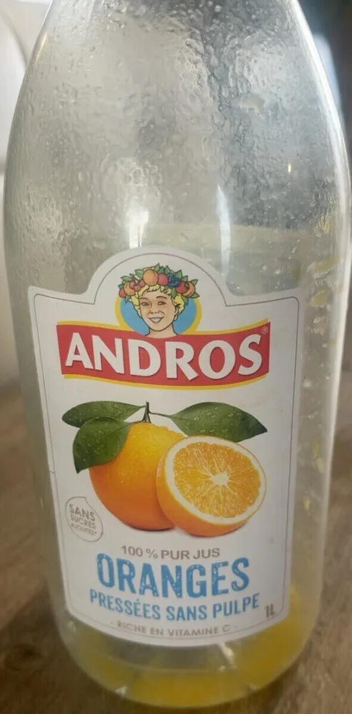 Oranges pressees sans pulpes