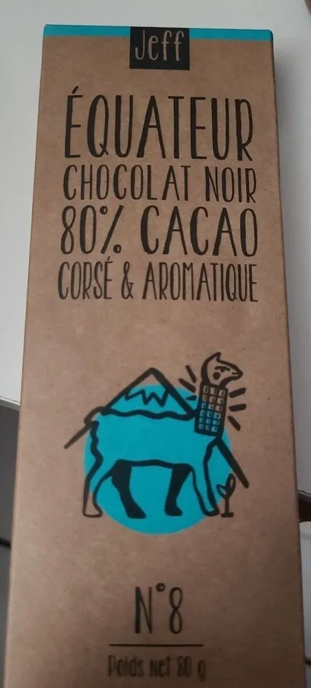 Équateur chocolat noir 80%