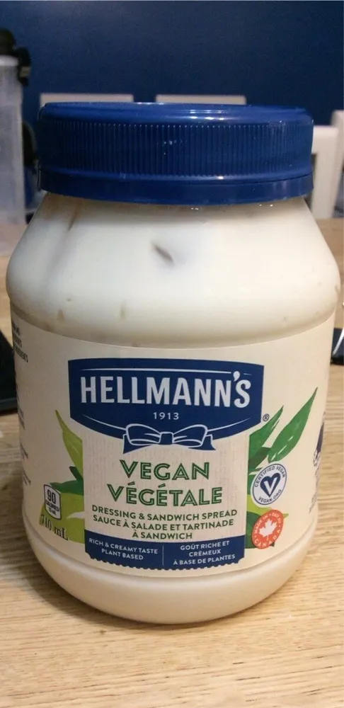 Sauce a salade et tartinade a sandwich, mayonnaise vegan
