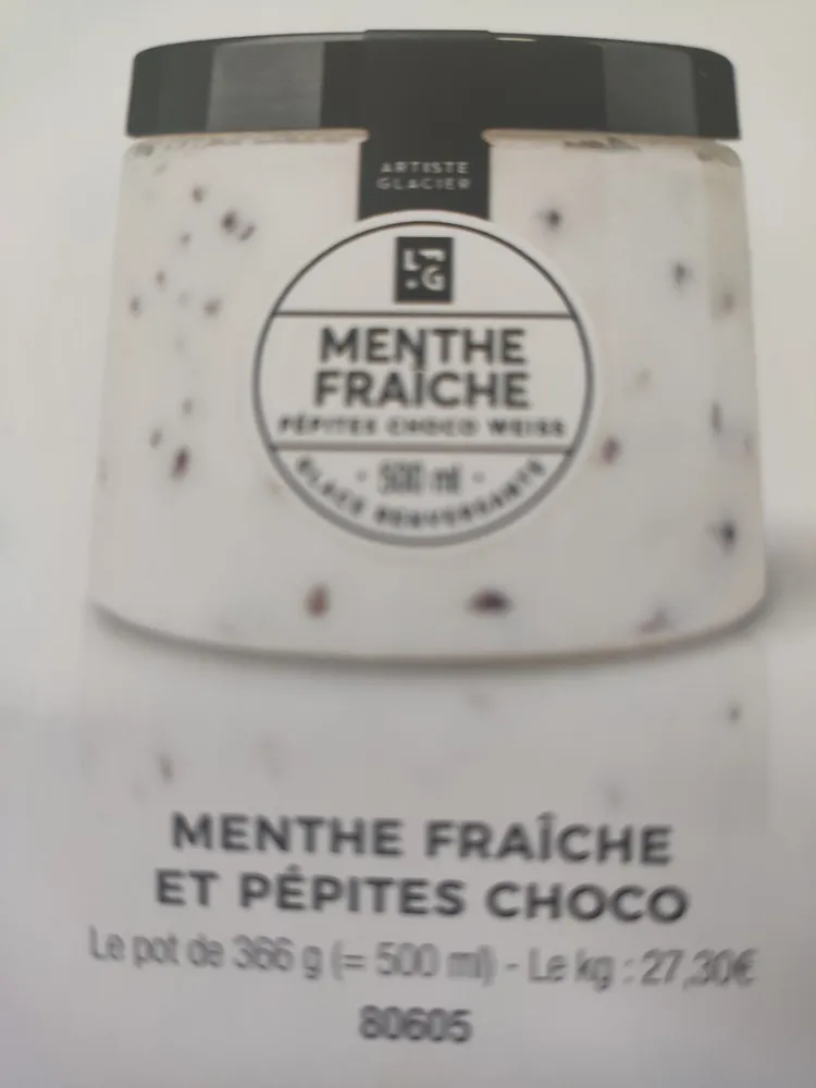 artiste glacier menthe fraiche