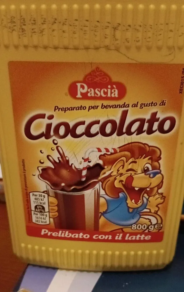 preparato per bevanda al gusto cioccolato