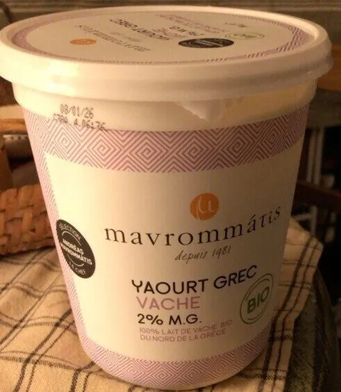 Yaourt grec VACHE 2%M.G bio