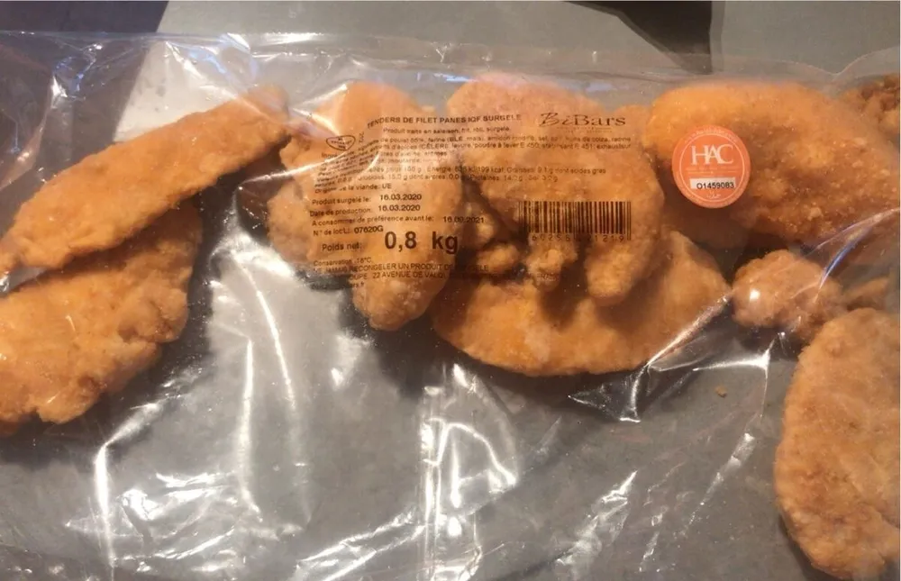 Tenders de filet panes