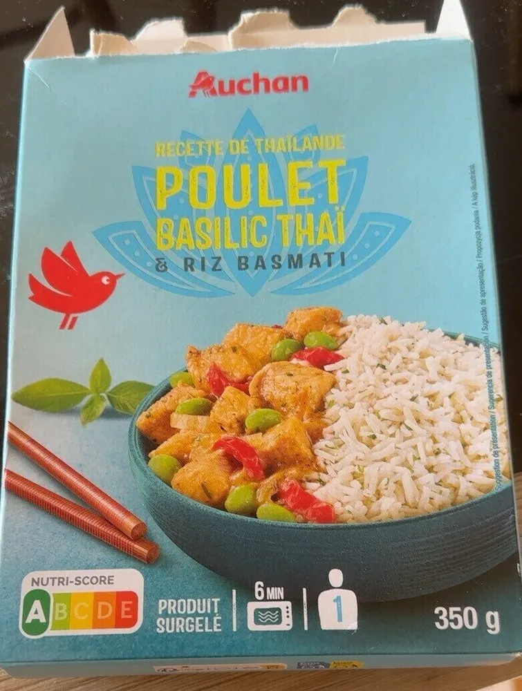Poulet basilic thai et riz basmati