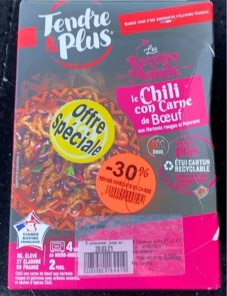 Le chili con carne de boeuf