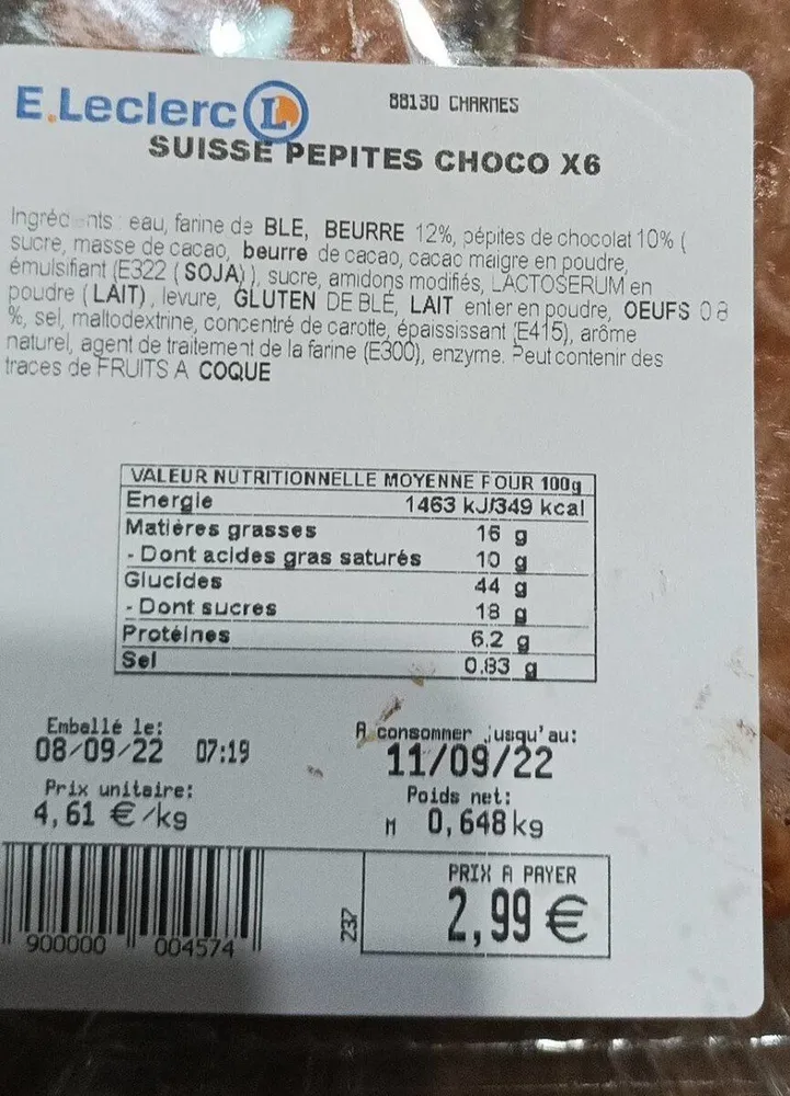 Suisse pépites choco
