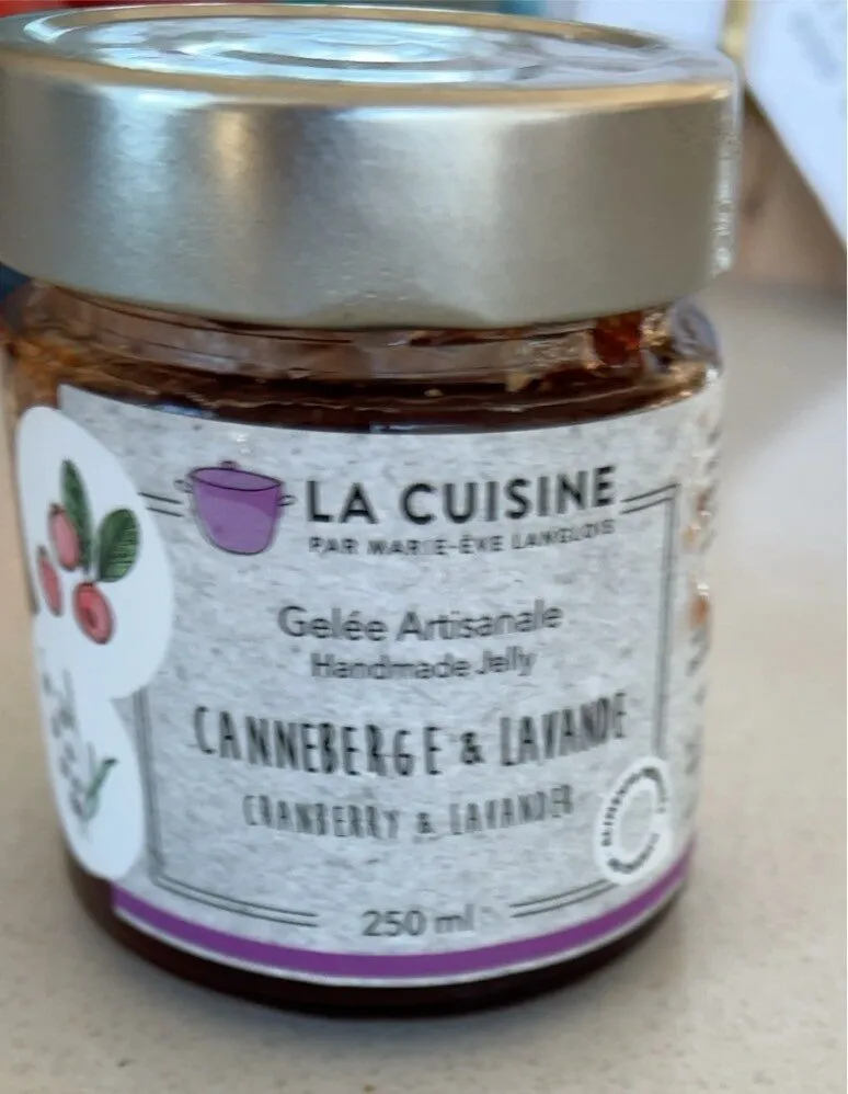 Gelee artisanale canneberge et lavande