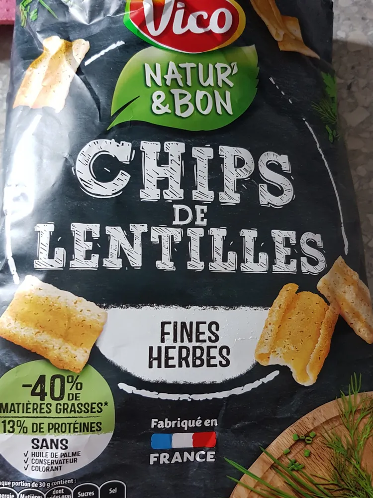 chips de lentilles