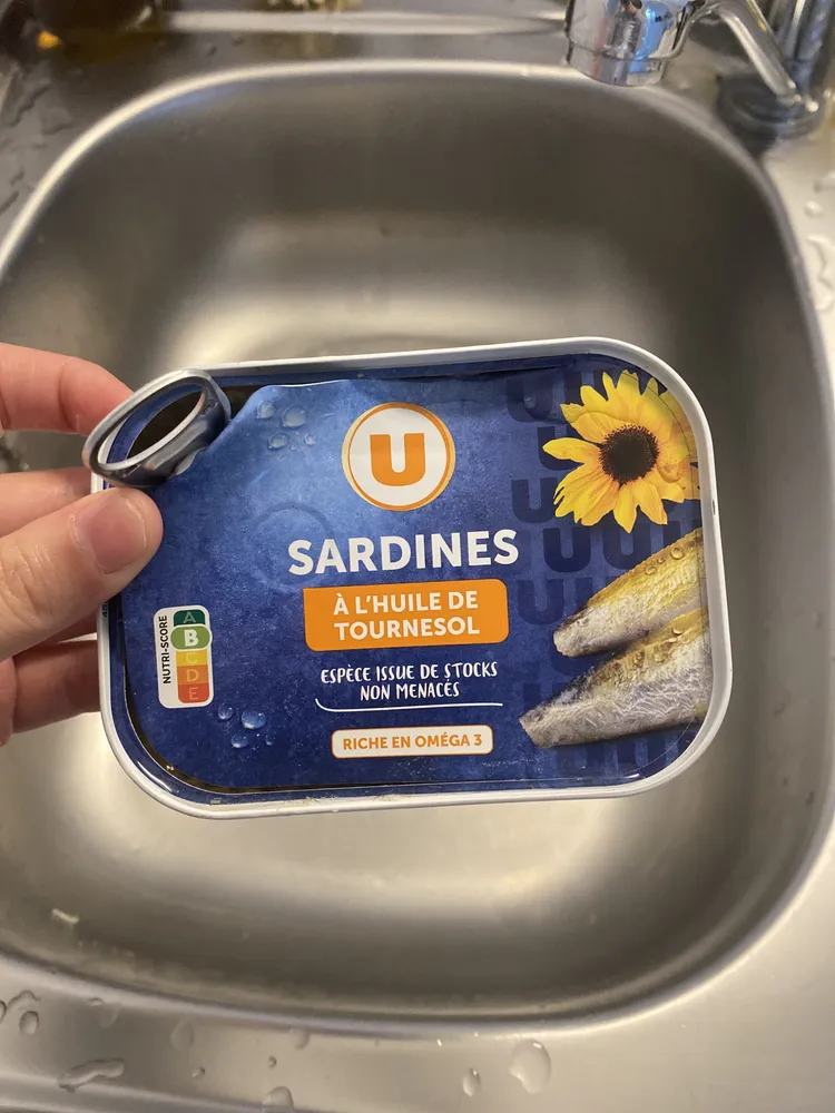 SARDINES À L'HUILE DE TOURNESOL