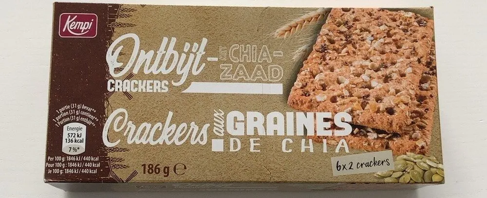 Crakers aux graines de Chia
