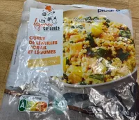 Curry de lentilles corail et legumes au lait de coco