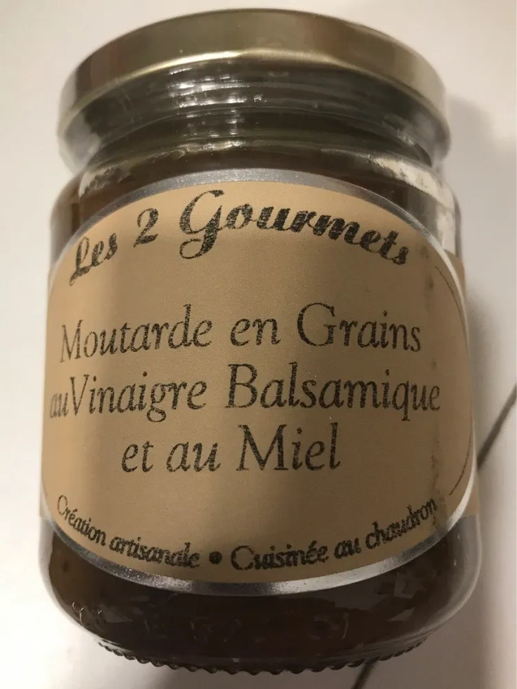Moutarde en grains au vinaigre balsamique et au miel