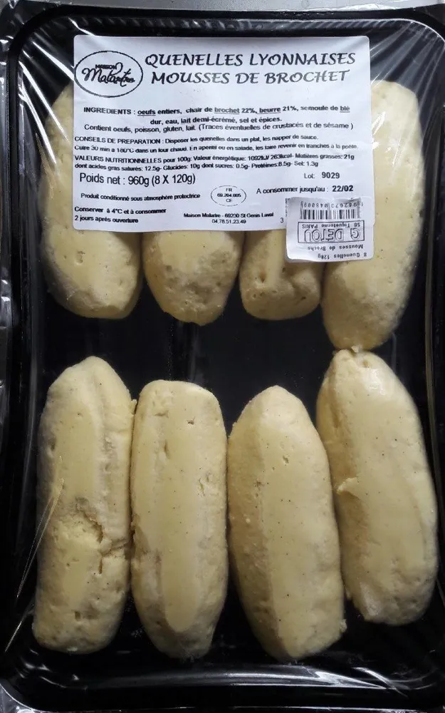 Quenelles lyonnaises Mousses de Brochet