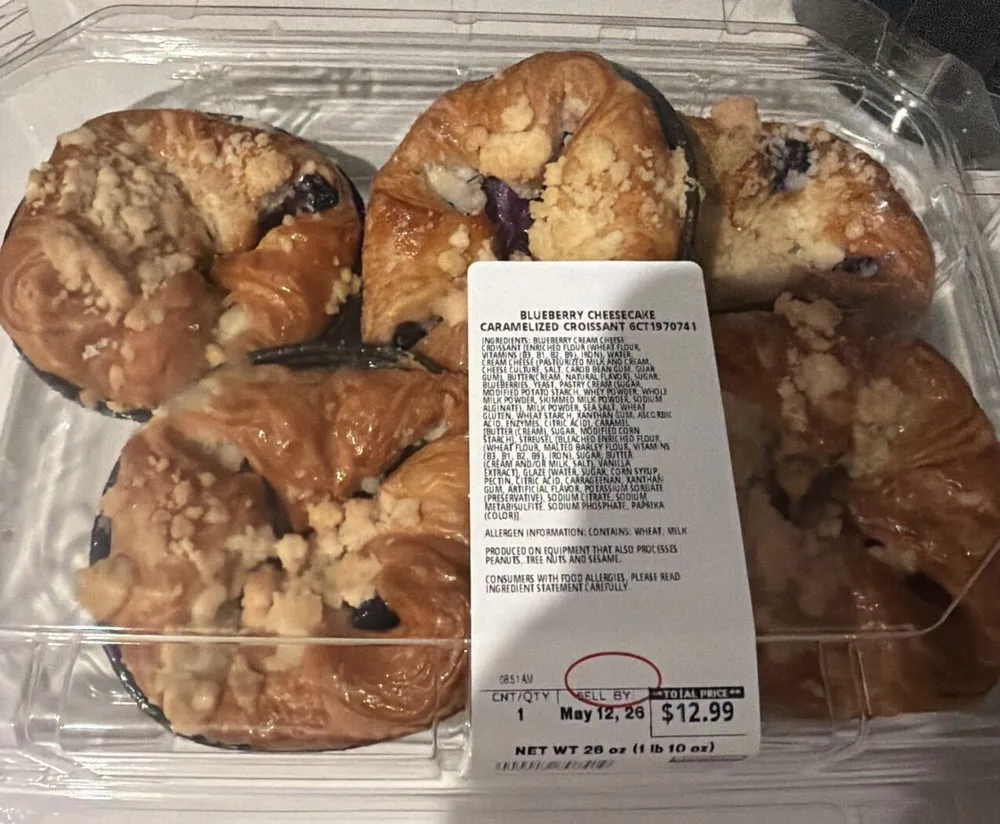 Blueberry Cheesecake Caramelized Croissant