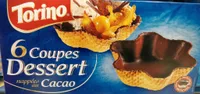 6 coupes dessert nappées aux cacao
