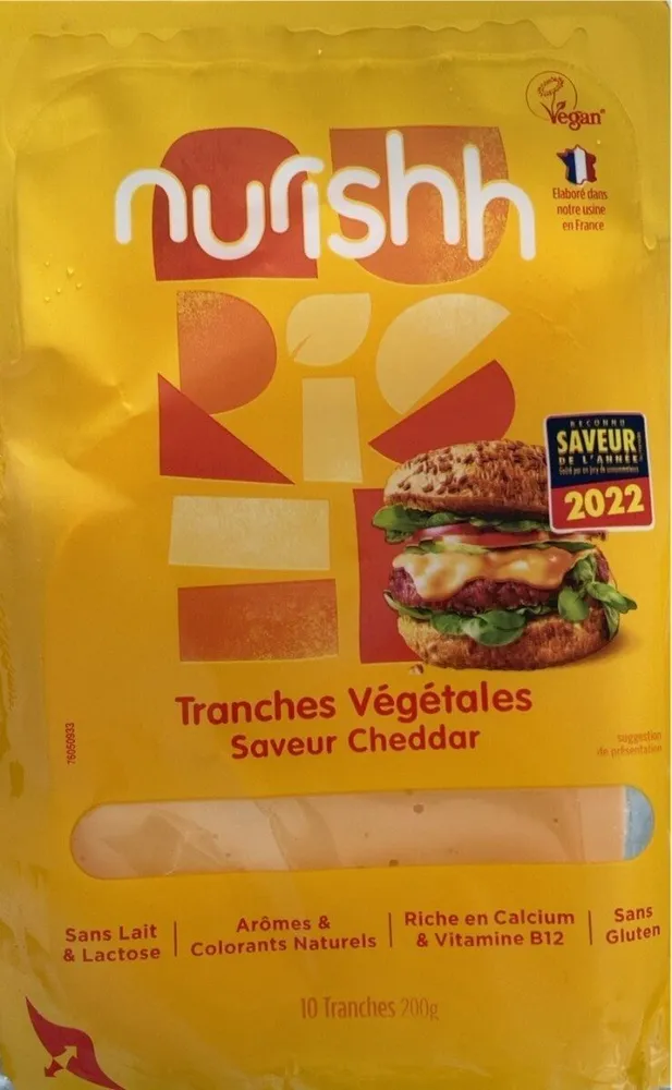 Tranches végétales saveur cheddar