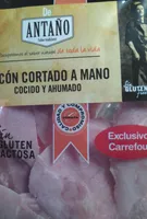 lacón cortado a mano cocido y ahumado