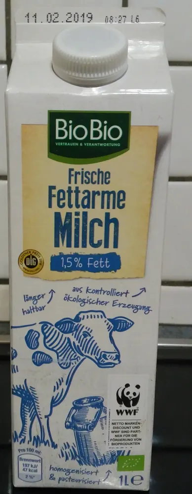 Frische fettarme Milch