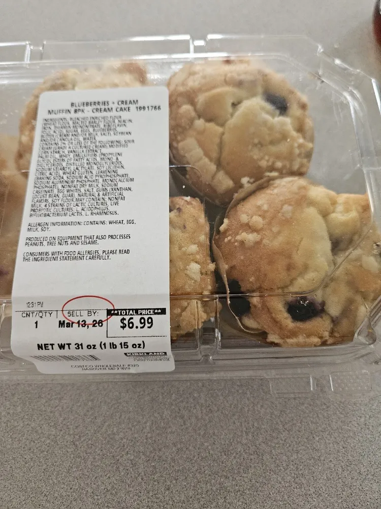 Blueberries + Cream Muffin 8PK - Cream Cake