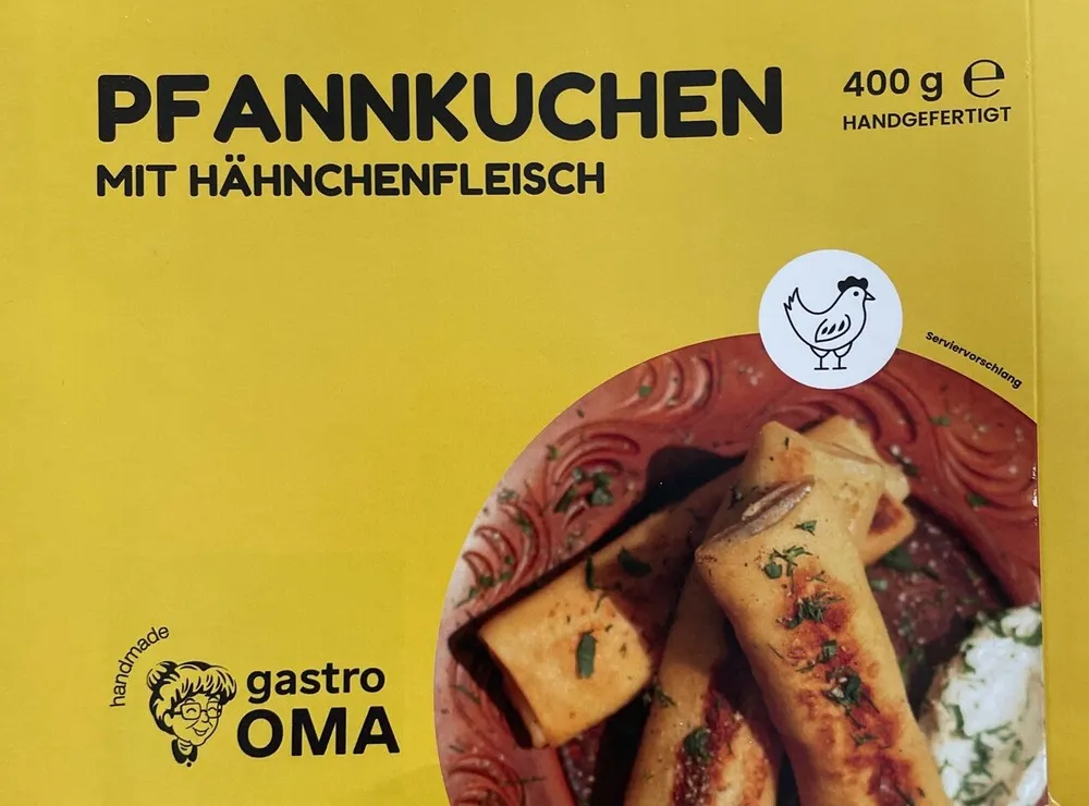 Pfannkuchen mit Hähnchenfleisch