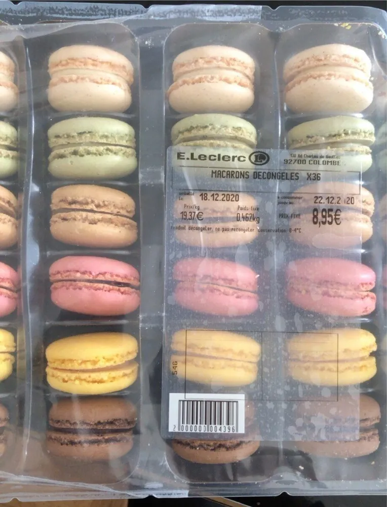 Macarons decongeles