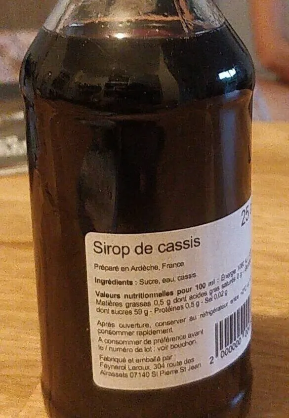 Sirop de cassis