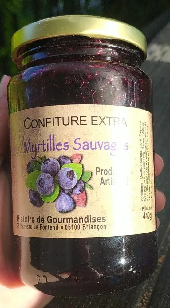 Confiture extra myrtilles sauvages