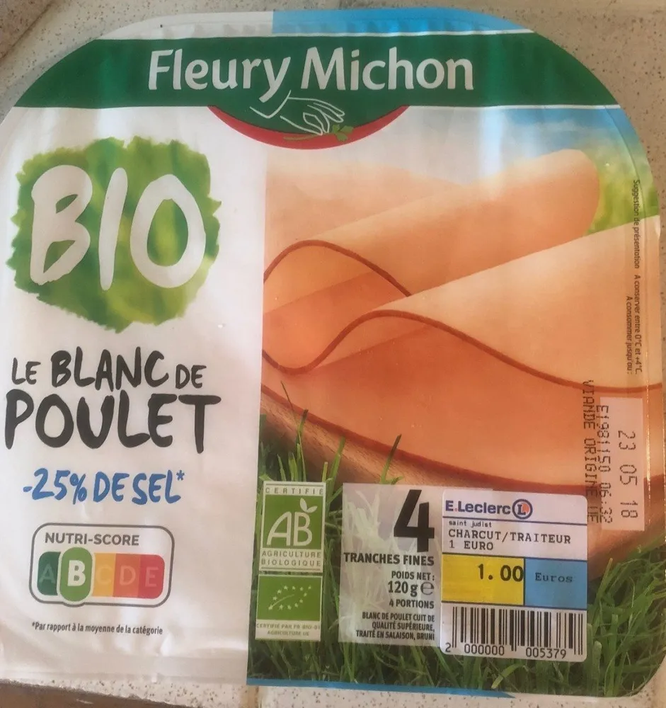 Blanc de poulet -25% de sel