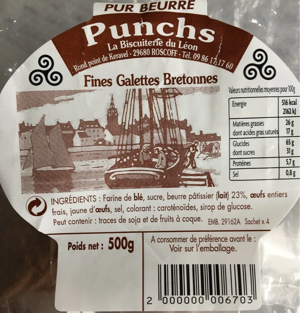 Punchs fines galettes bretonnes