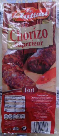 Chorizo Supérieur Fort [même code barre 26013077 que Chorizo Supérieur Doux, voir 26013077]