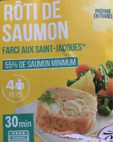 Roti de saumon farci aux saint-jacques