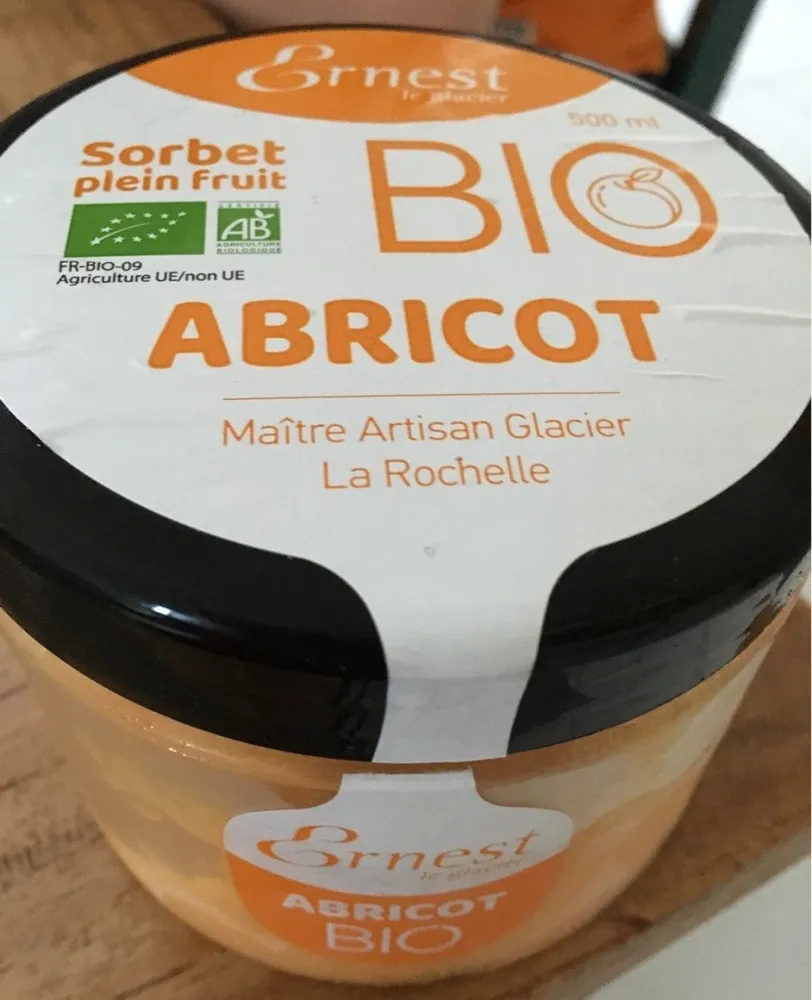 Sorbet plein fruit BIO abricot
