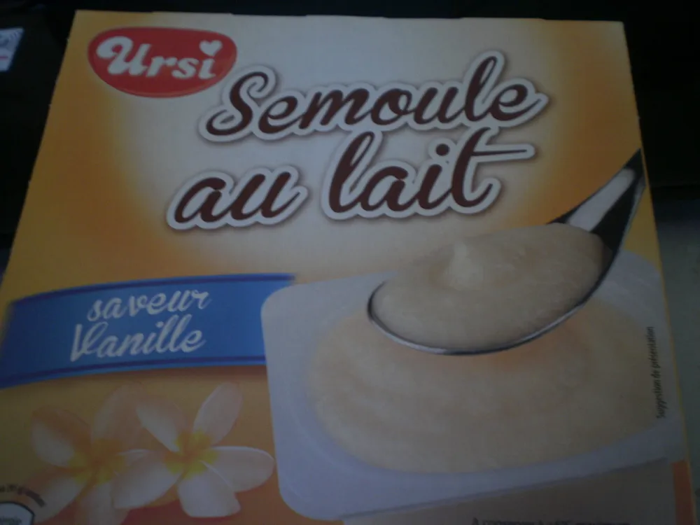 Semoule au lait saveur vanille