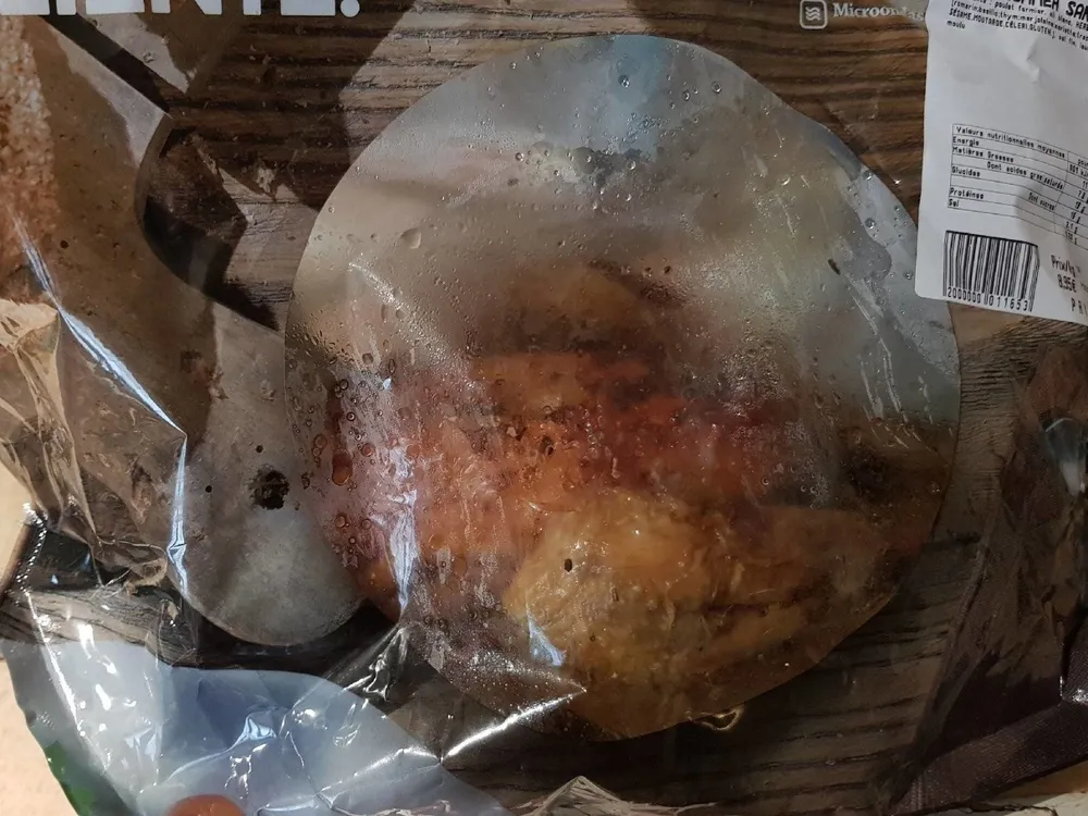 Poulet fermier rôti