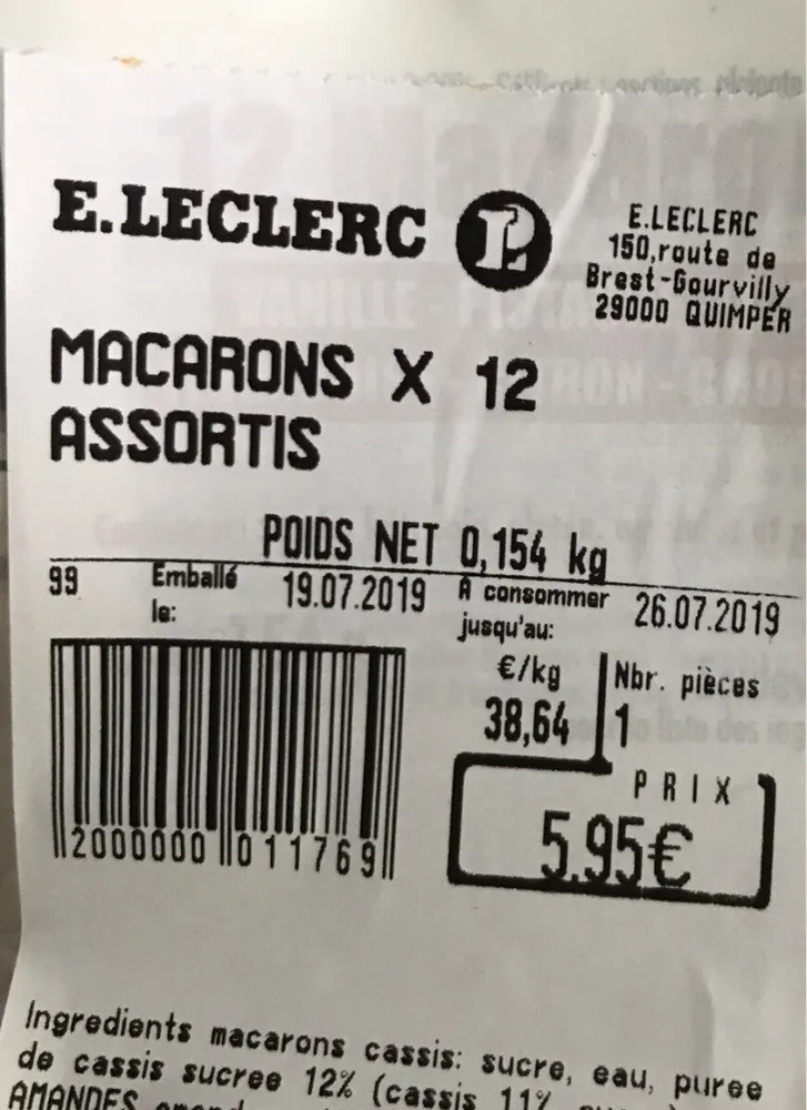 Macarons assortis