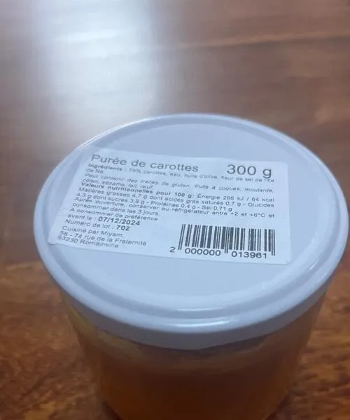 Purée de carottes
