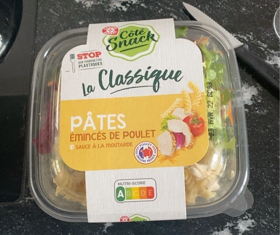 Pates eminces de poulet