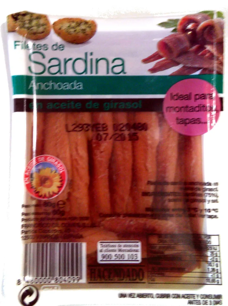 Filetes de sardina anchoada
