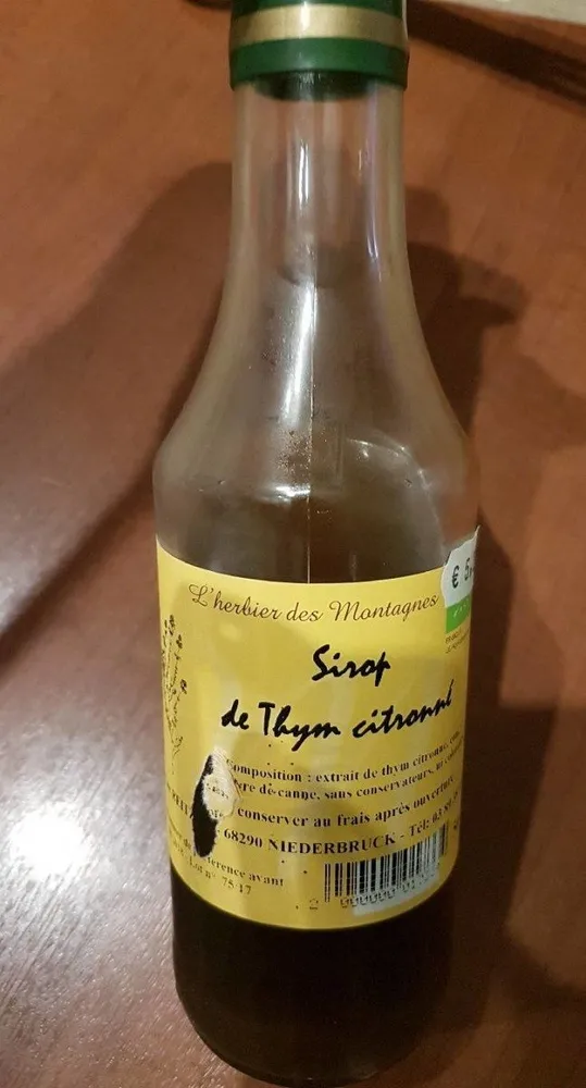 Sirop thym citronné