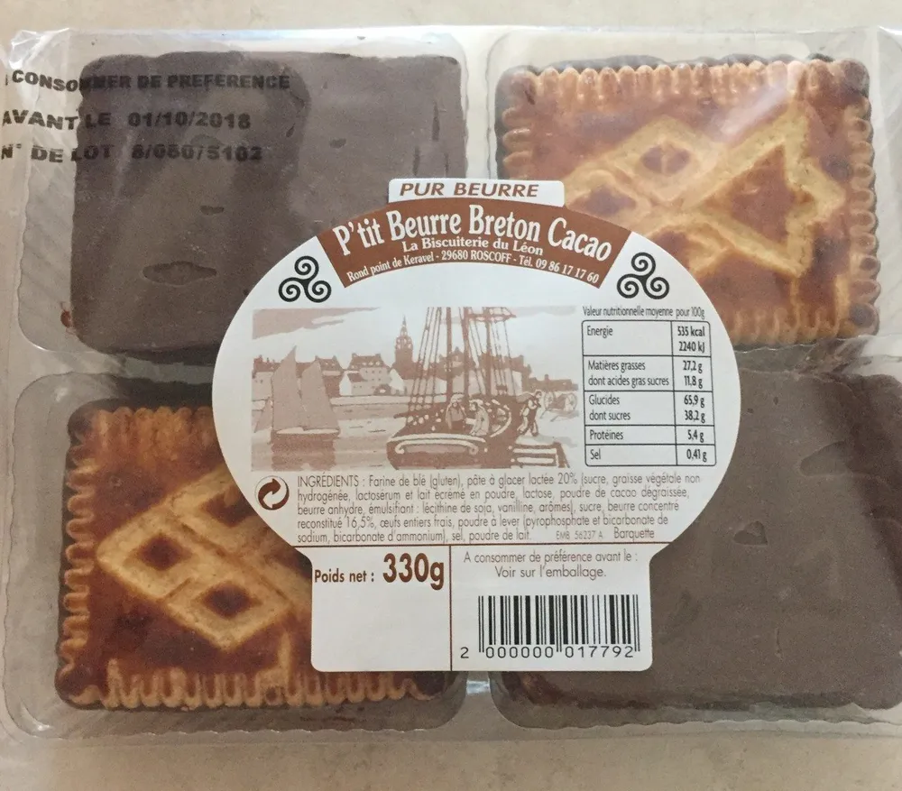 P'tit beurre breton cacao