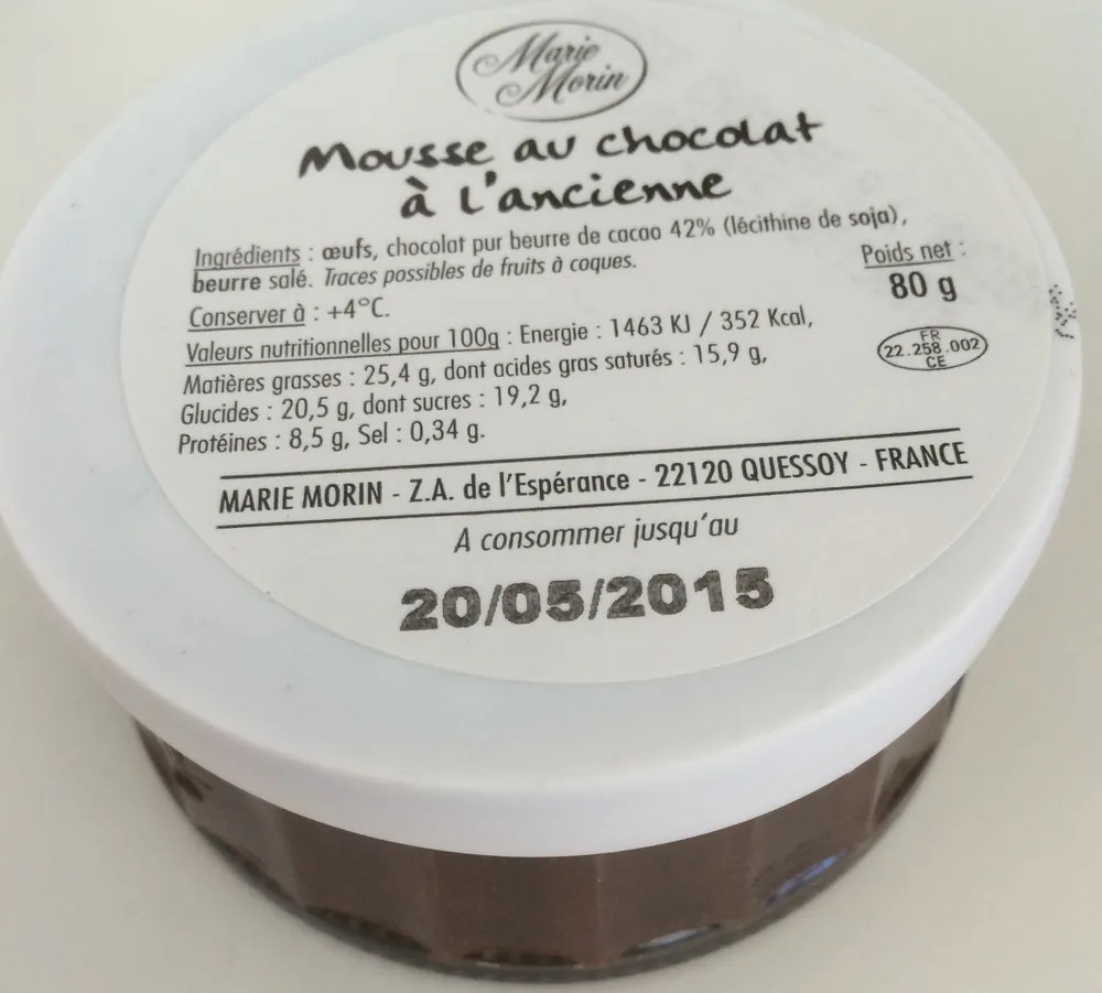 Mousse au chocolat à l'ancienne
