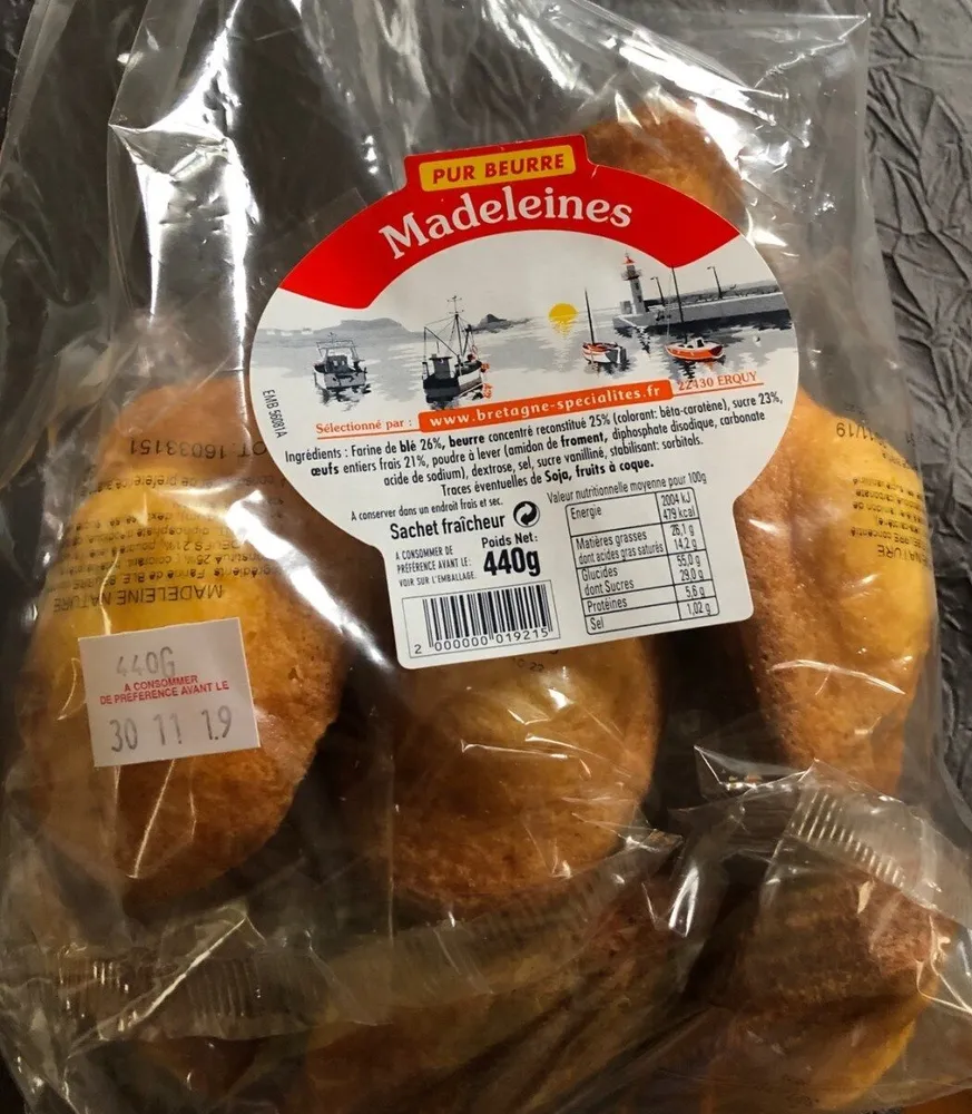 Madeleines natures bretonnes