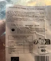 Gnocchi de pommes, de terre et épinards
