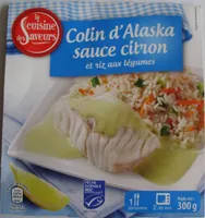 Colin d'Alaska sauce citron et riz aux légumes