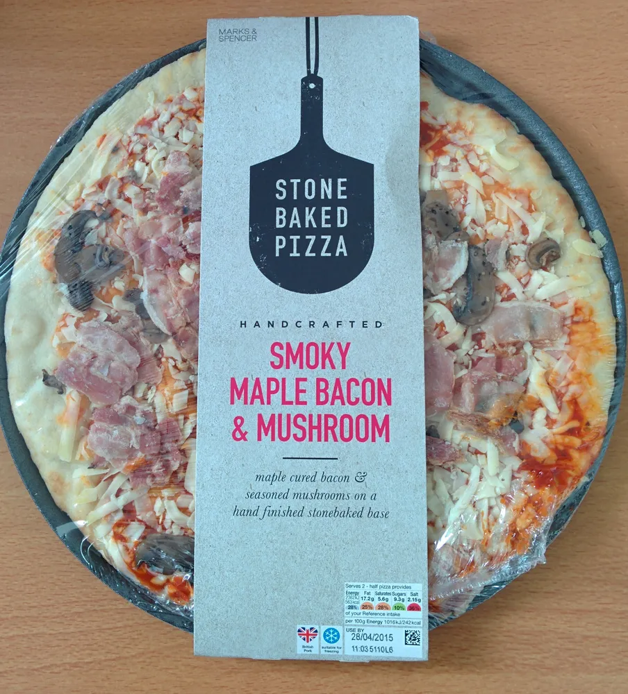 Smoky Maple Bacon and Mushroom - Stone Baked Pizza