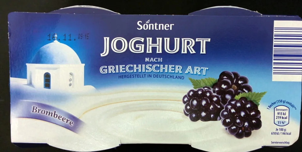 Joghurt nach Griechischer Art Brombeere