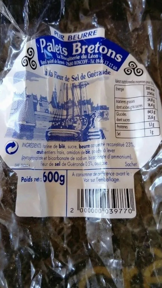 Palets bretons pur beurre à la fleur de sel de Guérande